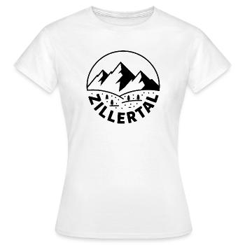 Zillertal - Souvenir Design - Frauen T-Shirt - Weiß - Vorne - AI Model Female 172 dark (172cm)