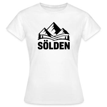 Sölden - Souvenir Design - Frauen T-Shirt - Weiß - Vorne - AI Model Female 172 dark (172cm)