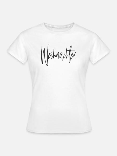 Weihnachten Script Handlettering - Frauen T-Shirt - Weiß