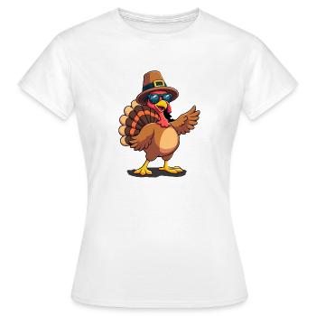 Thanksgiving Lustiger Thanksgiving Truthahn - Frauen T-Shirt - Weiß - Vorne - AI Model Female 172 dark (172cm)