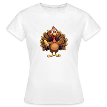 Thanksgiving Drôle Dinde de Thanksgiving - T-shirt Femme - blanc - Devant - AI Model Female 172 dark (172cm)
