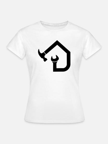 Handwerker Hausmeister – Hammer Schraubenschlüssel - Frauen T-Shirt - Weiß