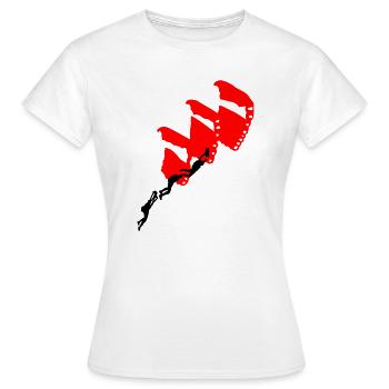 Parachuting - Women's T-Shirt - white - Front - AI Model Female 172 dark (172cm)