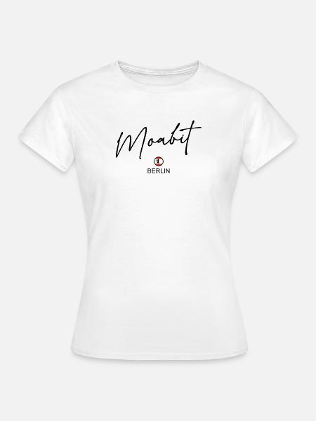 Moabit - Berlin Flagge - Berliner Bär - Frauen T-Shirt - Weiß
