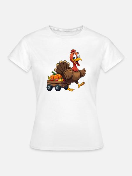 Thanksgiving Lustiger Thanksgiving Truthahn - Frauen T-Shirt - Weiß