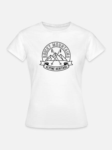 Rocky Mountains - Souvenir-Design - Frauen T-Shirt - Weiß