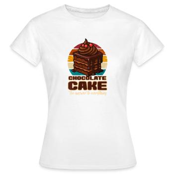 Kuchen Schoko kuchen Geschenk - Frauen T-Shirt - Weiß - Vorne - AI Model Female 172 dark (172cm)