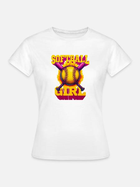 Softball - Frauen T-Shirt - Weiß