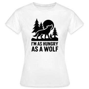 loup affamé affamé - T-shirt Femme - blanc - Devant - AI Model Female 172 dark (172cm)