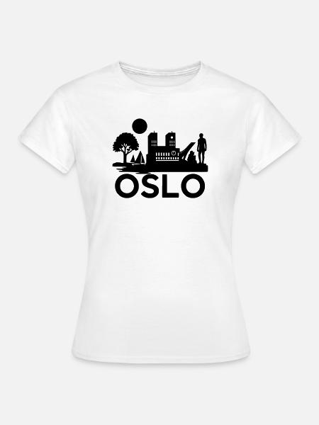 oslo silhouette wahrzeichen - Frauen T-Shirt - Weiß