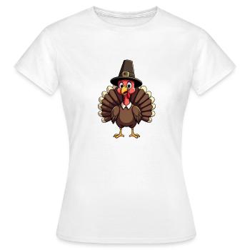 Thanksgiving Lustiger Thanksgiving Truthahn - Frauen T-Shirt - Weiß - Vorne - AI Model Female 172 dark (172cm)