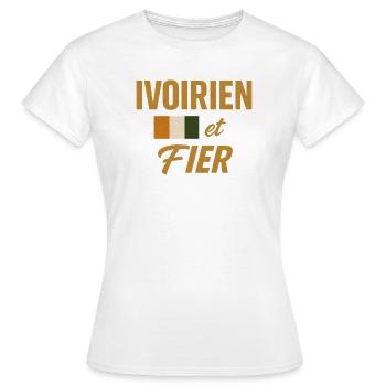 Ivorisch und stolz 🇨🇮 - Frauen T-Shirt - Weiß - Vorne - AI Model Female 172 dark (172cm)