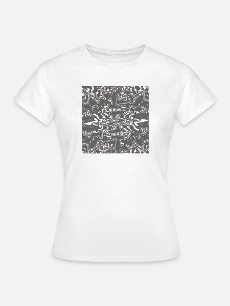 Grauorganische Textur - Frauen T-Shirt - Weiß