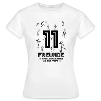 Football - T-shirt Femme - blanc - Devant - AI Model Female 172 dark (172cm)