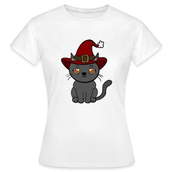 Noël chat - T-shirt Femme - blanc - Devant - AI Model Female 172 dark (172cm)