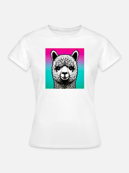 Alpaka - Frauen T-Shirt - Weiß