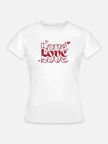 Liebe Liebe Liebe - Frauen T-Shirt - Weiß