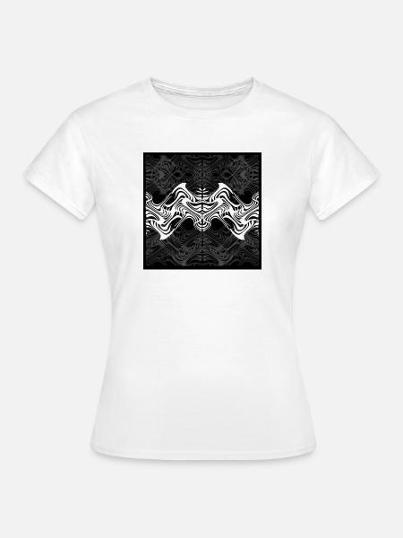 Spiegelnde Spiralmuster - Frauen T-Shirt - Weiß