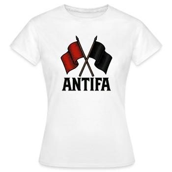 Antifa - Women's T-Shirt - white - Front - AI Model Female 172 dark (172cm)