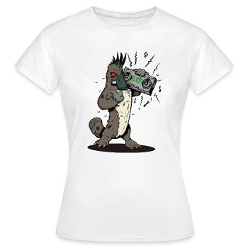 Platypus with Boombox - Women's T-Shirt - white - Front - AI Model Female 172 dark (172cm)