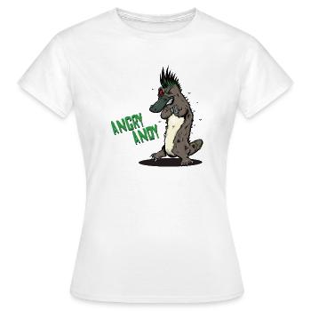 Andy en colère - Ornithorynque - T-shirt Femme - blanc - Devant - AI Model Female 172 dark (172cm)