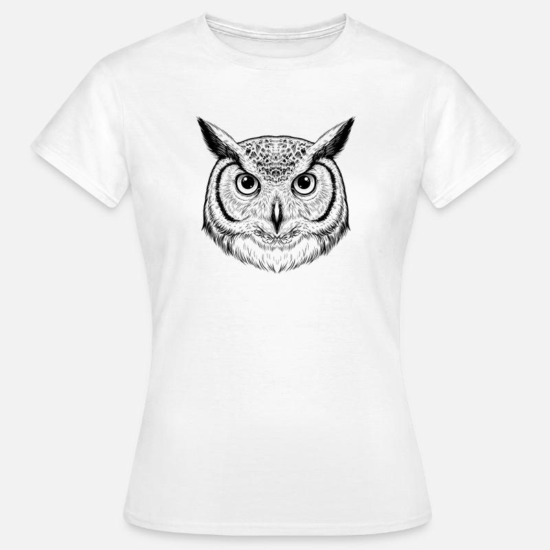 Ugle - Dame-T-shirt - hvid