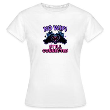 Toujours connecté, pas de WiFi - T-shirt Femme - blanc - Devant - AI Model Female 172 dark (172cm)