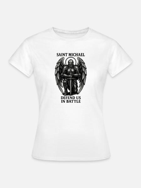 Sankt Michael Ritter des Lichts - Frauen T-Shirt - Weiß