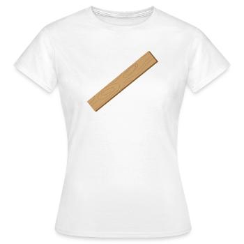Rustikale Holzmaserung auf Holzplanke - Frauen T-Shirt - Weiß - Vorne - AI Model Female 172 dark (172cm)