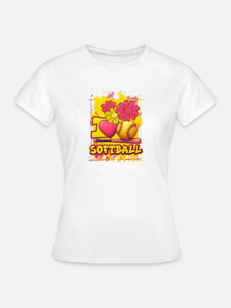 Softball - Frauen T-Shirt - Weiß