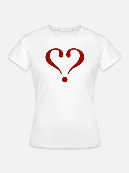 Ich liebe Zeichensetzungen - Frauen T-Shirt - Weiß