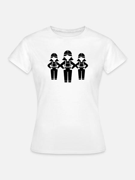 Bauarbeiter Team Frau - Frauen T-Shirt - Weiß