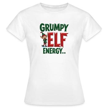 Elfe grincheux Énergie Diablotin grincheux - T-shirt Femme - blanc - Devant - AI Model Female 172 dark (172cm)