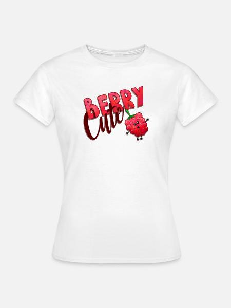 Baie Framboise mignonne - T-shirt Femme - blanc
