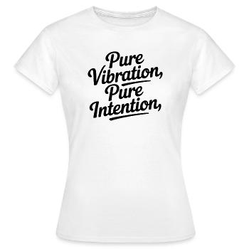 Pure Vibration Pure Intention - T-shirt Femme - blanc - Devant - AI Model Female 172 dark (172cm)