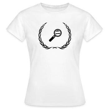 Lupe Symbol Kranz - Frauen T-Shirt - Weiß - Vorne - AI Model Female 172 dark (172cm)