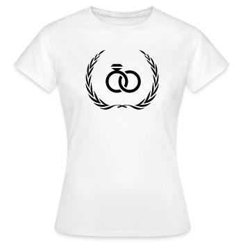 Bague de mariage Bague - T-shirt Femme - blanc - Devant - AI Model Female 172 dark (172cm)