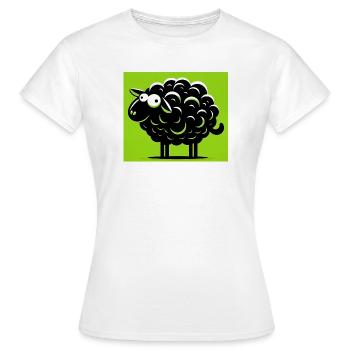 Mouton noir - T-shirt Femme - blanc - Devant - AI Model Female 172 dark (172cm)