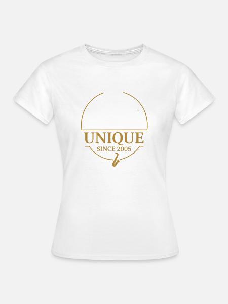 Unique Since 2005 – Gentleman Jahrgangsdesign - Frauen T-Shirt - Weiß
