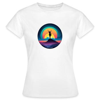 Sérénité au soleil levant - T-shirt Femme - blanc - Devant - AI Model Female 172 dark (172cm)