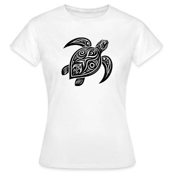 Schildkröte Tattoo Style – Mystisches Design - Frauen T-Shirt - Weiß - Vorne - AI Model Female 172 dark (172cm)