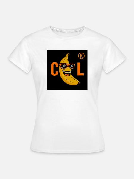 Coole Banane mit Sonnenbrille - Frauen T-Shirt - Weiß