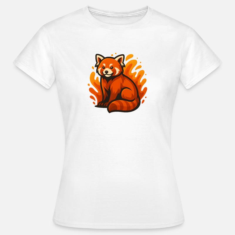 Burning Red Panda - Women's T-Shirt - white