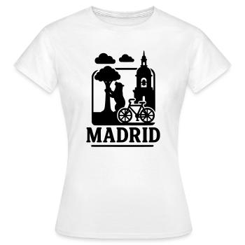 Madrid Landmarks - Women's T-Shirt - white - Front - AI Model Female 172 dark (172cm)
