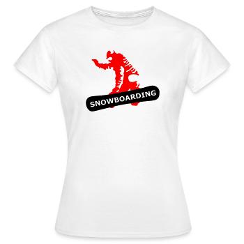 Snowboarding - Frauen T-Shirt - Weiß - Vorne - AI Model Female 172 dark (172cm)
