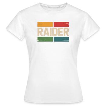 Raider Gamer Retro Vintage Colors RPG Gaming - Women's T-Shirt - white - Front - AI Model Female 172 dark (172cm)