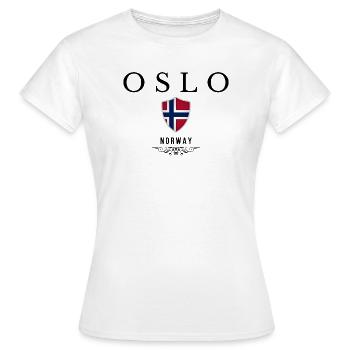 Souvenir Oslo, Oslo Norvège - T-shirt Femme - blanc - Devant - AI Model Female 172 dark (172cm)