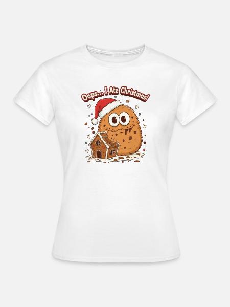 Keksi feiert Weihnachten - Frauen T-Shirt - Weiß
