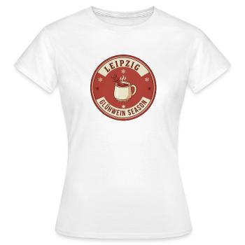 Leipzig Gluhwein Saison - Frauen T-Shirt - Weiß - Vorne - AI Model Female 172 dark (172cm)