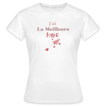 I have the best friend - Women's T-Shirt - white - Front - AI Model Female 172 dark (172cm)